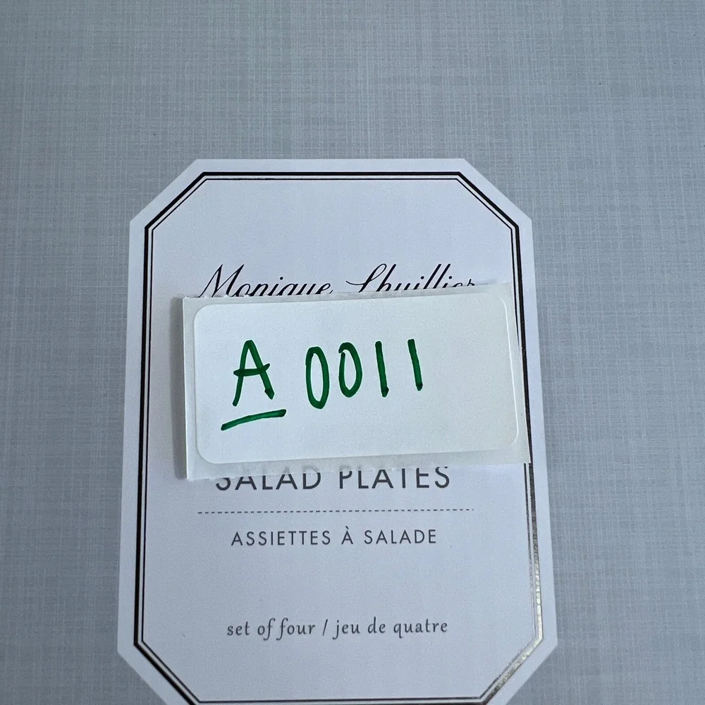 Pottery Barn Monique Lhuillier Rose Bouquet Salad Plates 8.5
